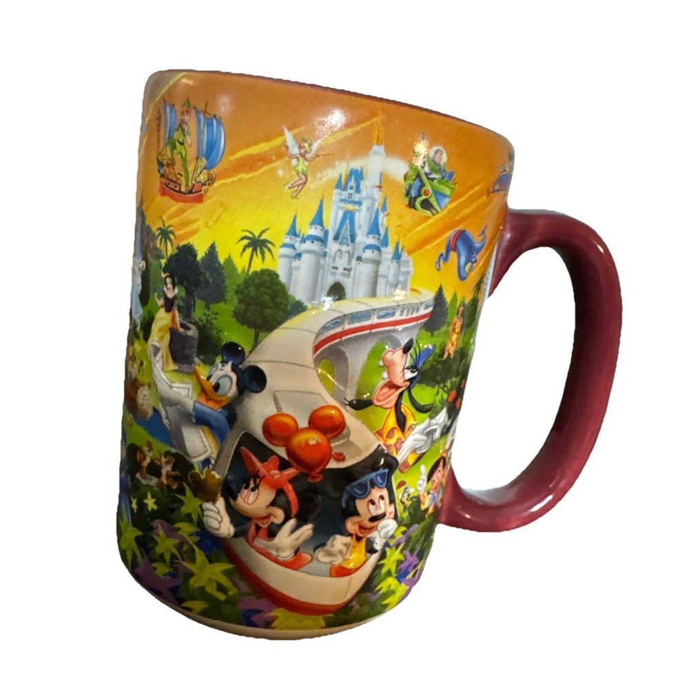 Walt Disney World Official Mug Ceramic 3D Surface severalCharacters Disney Parks